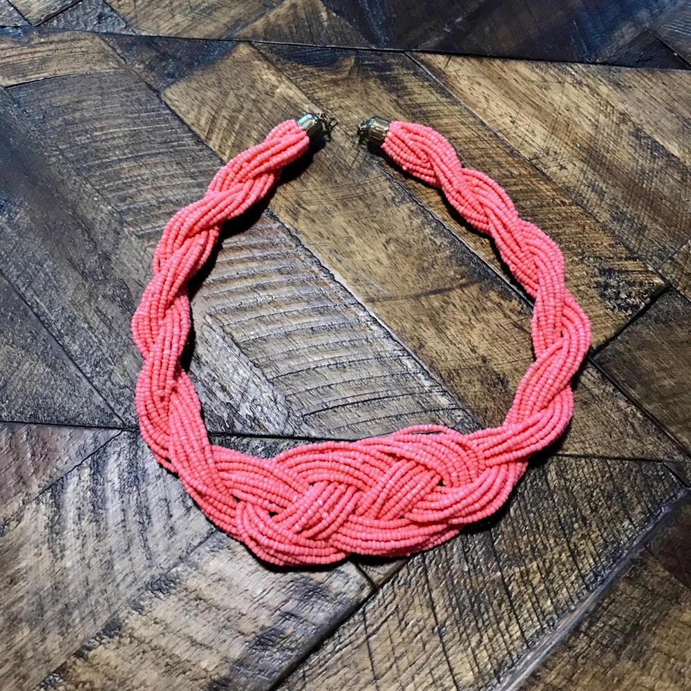 Coral beaded necklace